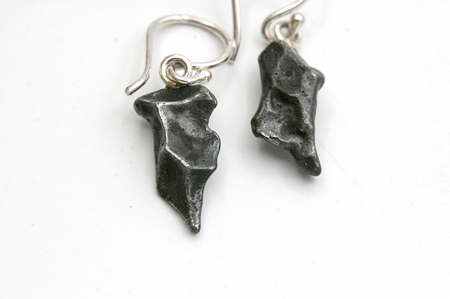 Meteorite Earrings with Sterling Silver