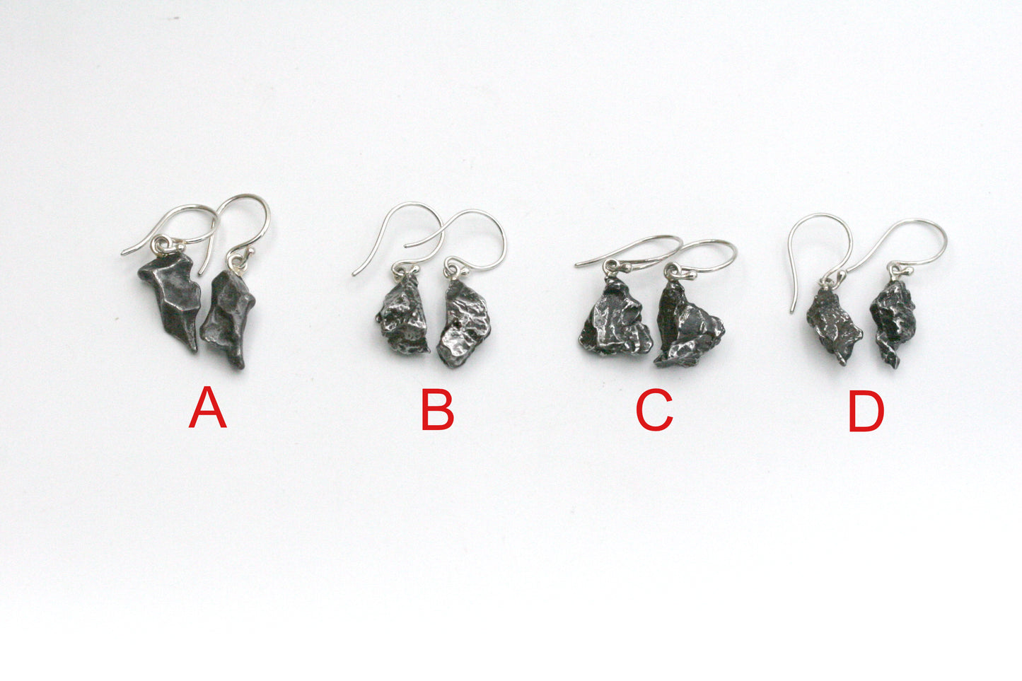 Meteorite Earrings with Sterling Silver