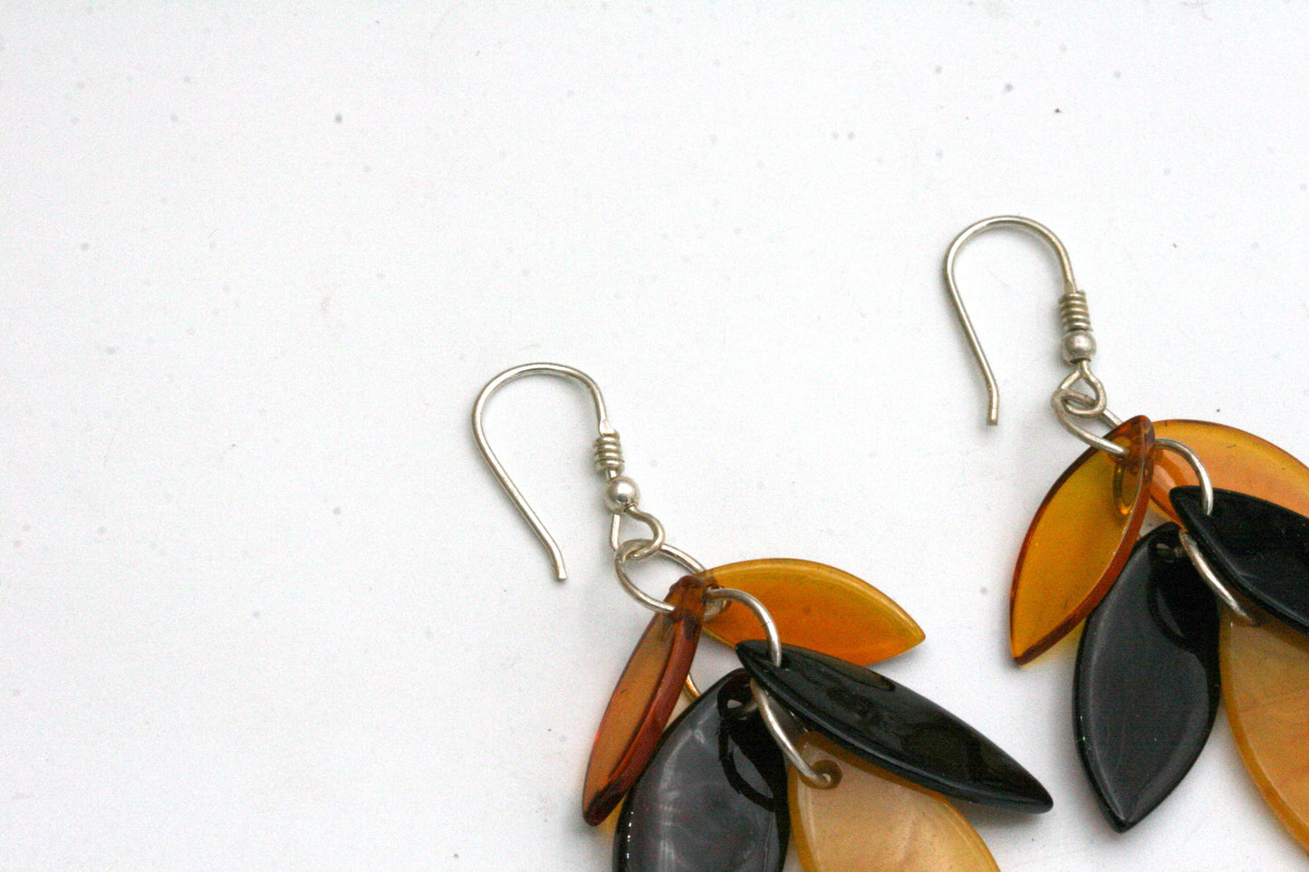Baltic Amber Cascading Leaf Earrings
