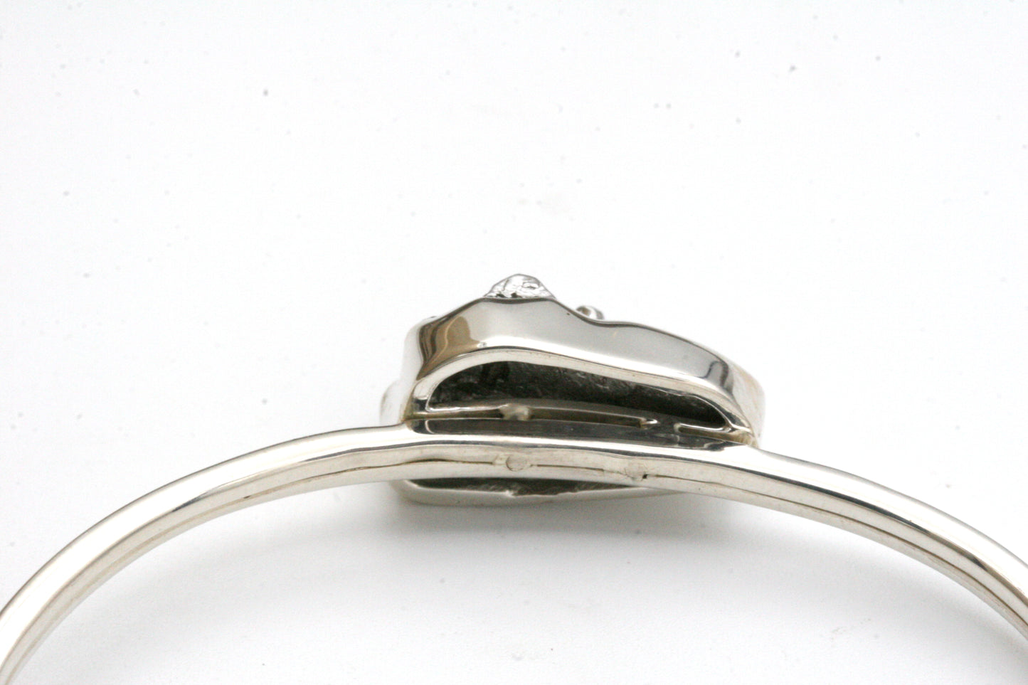 Sterling Silver Meteorite Bracelet - Tension Cuff