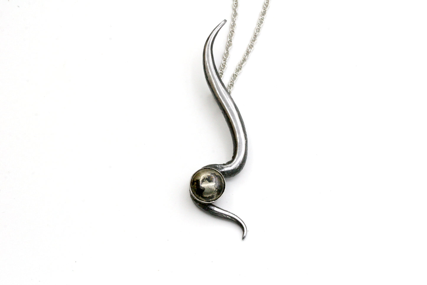 Pure Iron Necklace with Apache Gold Pyrite
