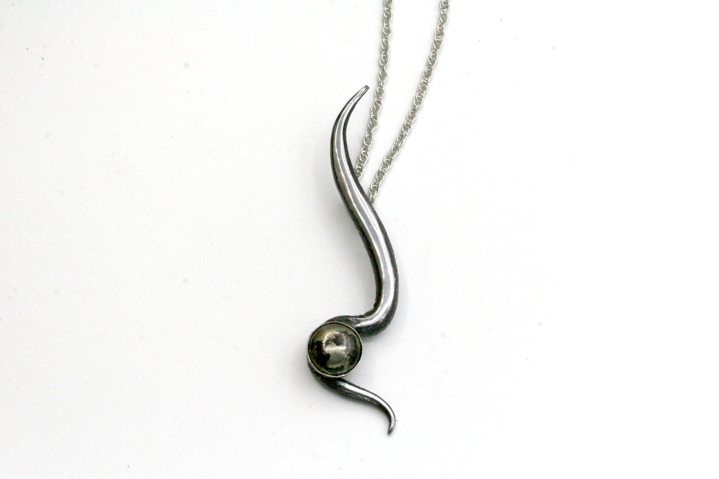 Pure Iron Necklace with Apache Gold Pyrite