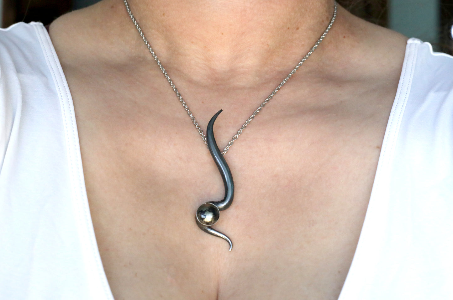 Pure Iron Necklace with Apache Gold Pyrite