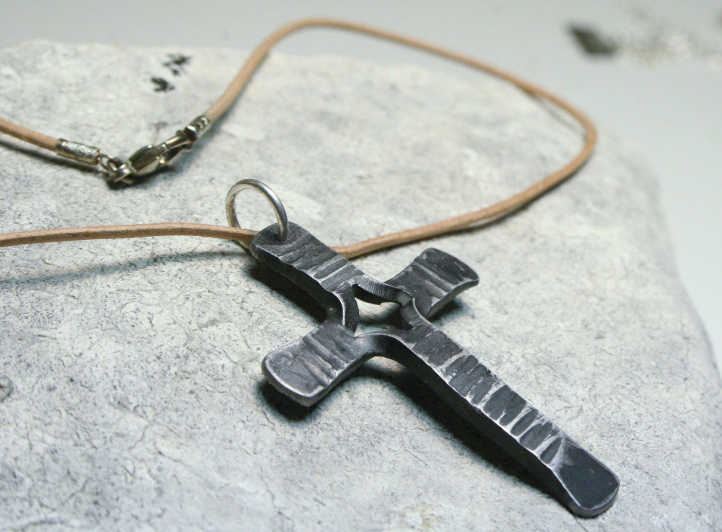 Blacksmith Made Cross Necklace