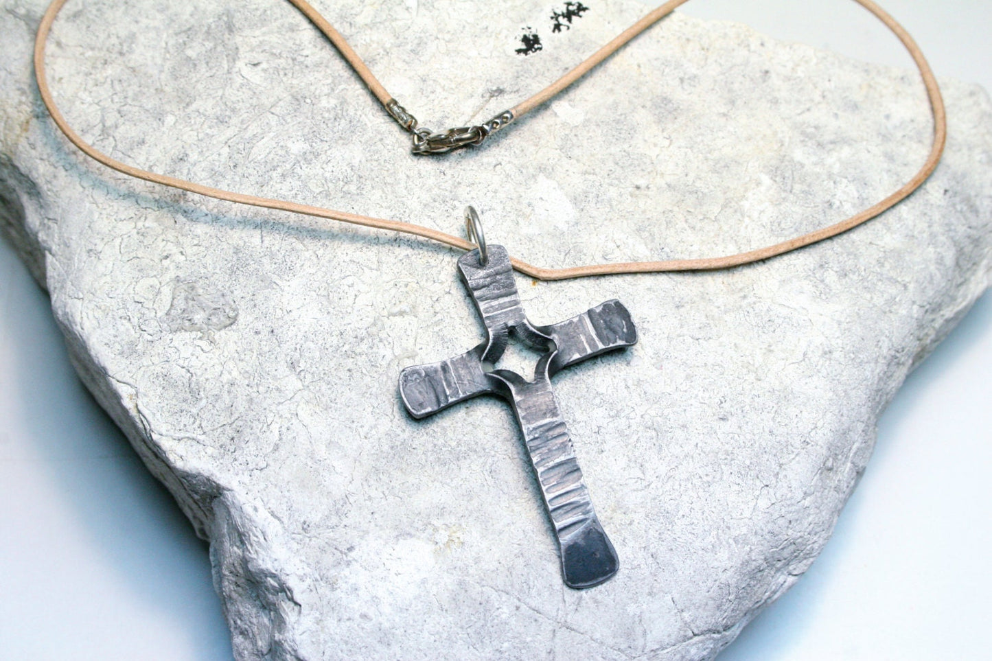Blacksmith Made Cross Necklace