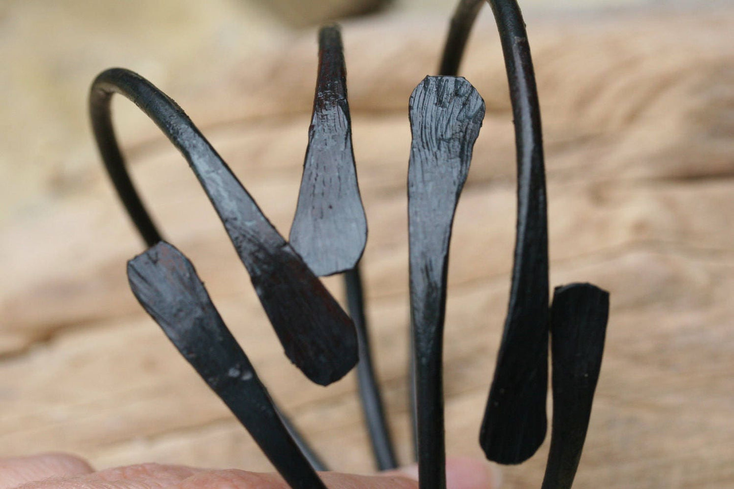 Forged Iron Bangle Bracelets