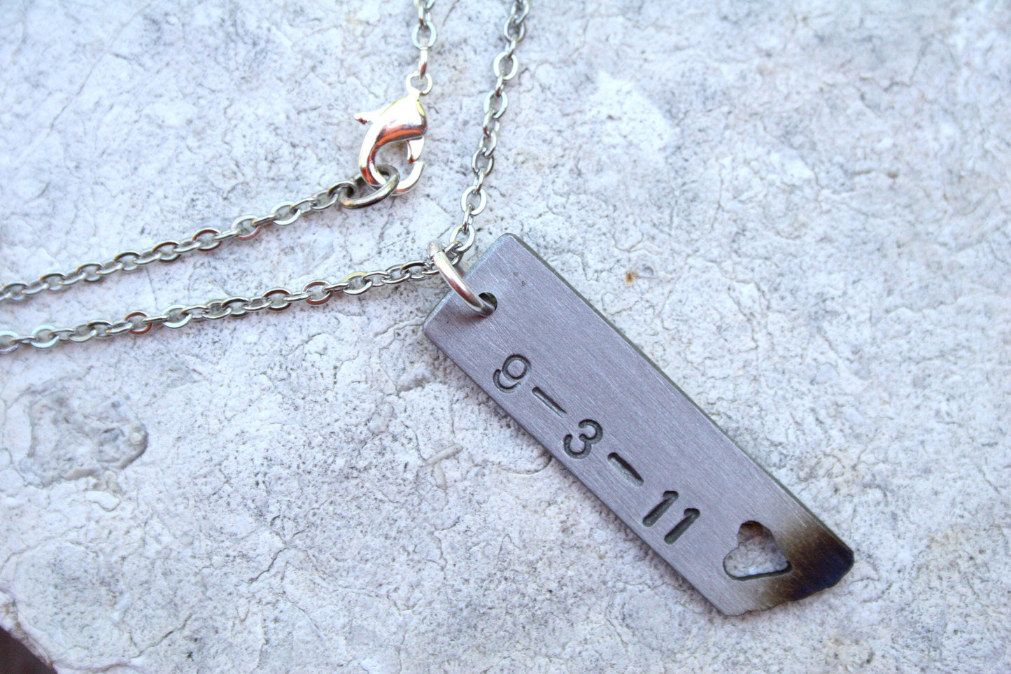 Personalized Date iron Necklace