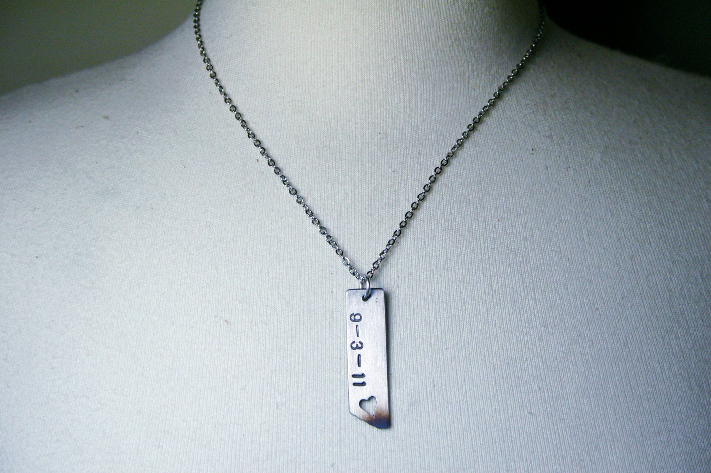 Personalized Date iron Necklace