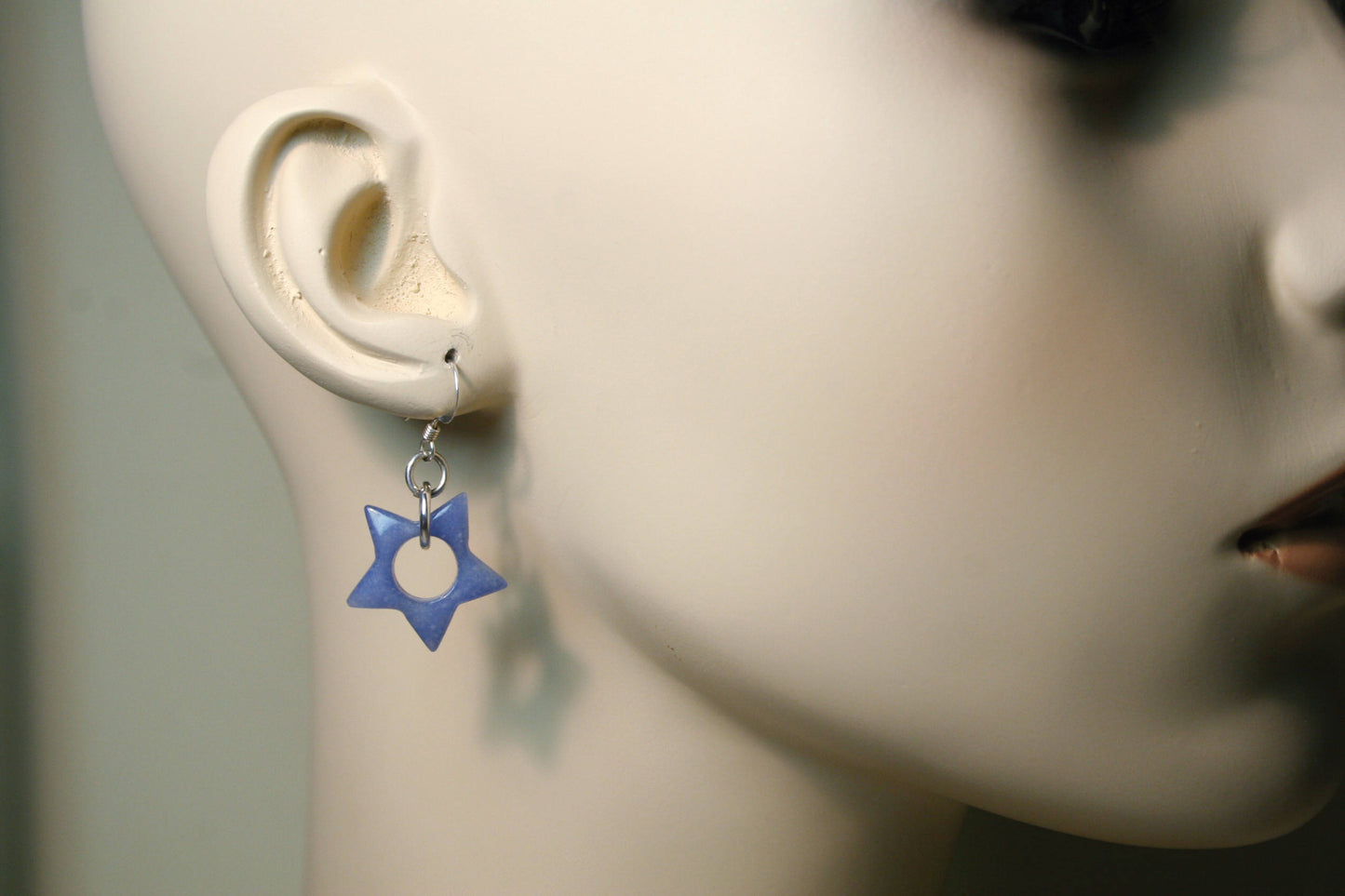 Blue Quartz Star Earrings