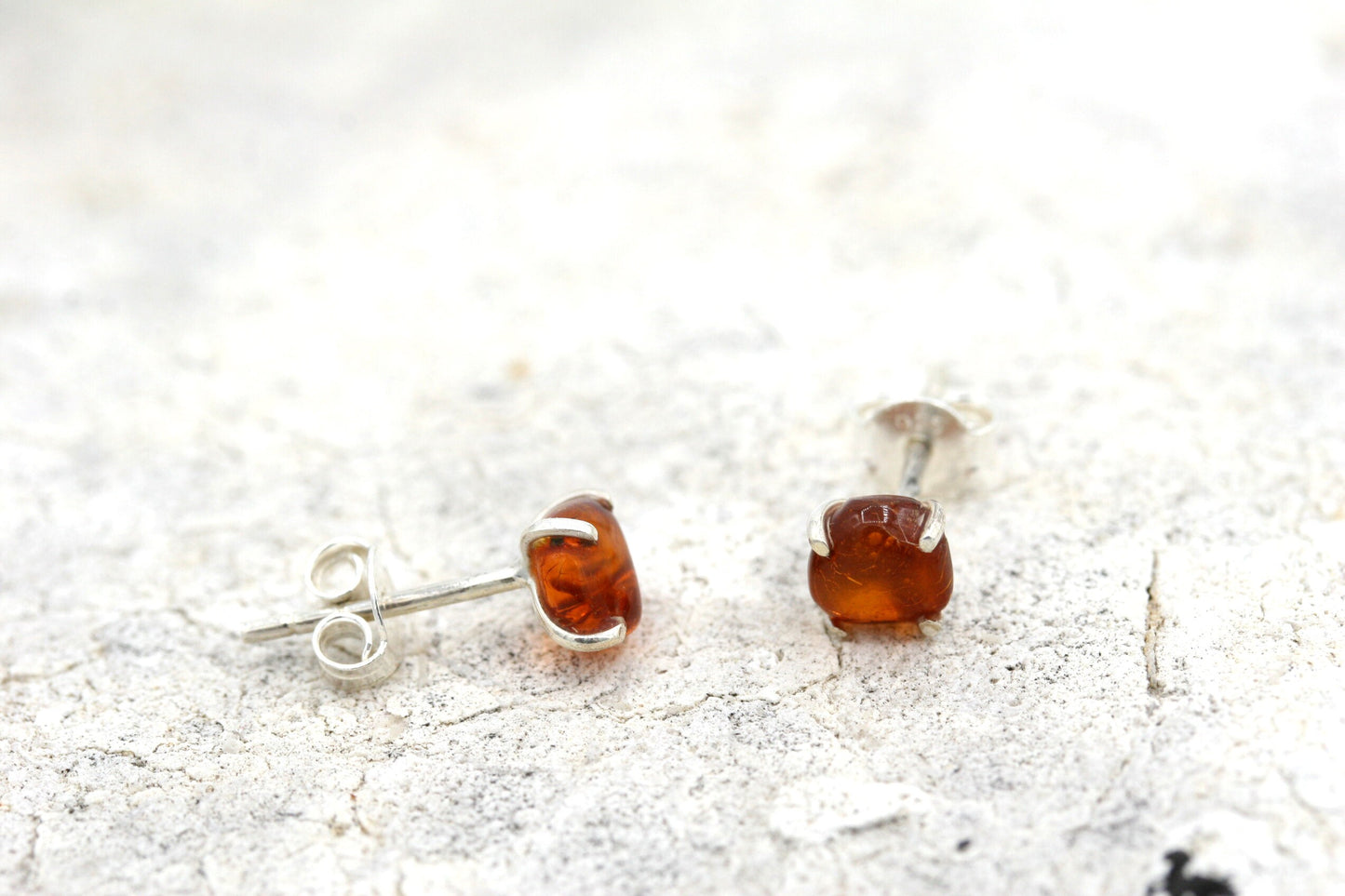 Amber Stud Earrings