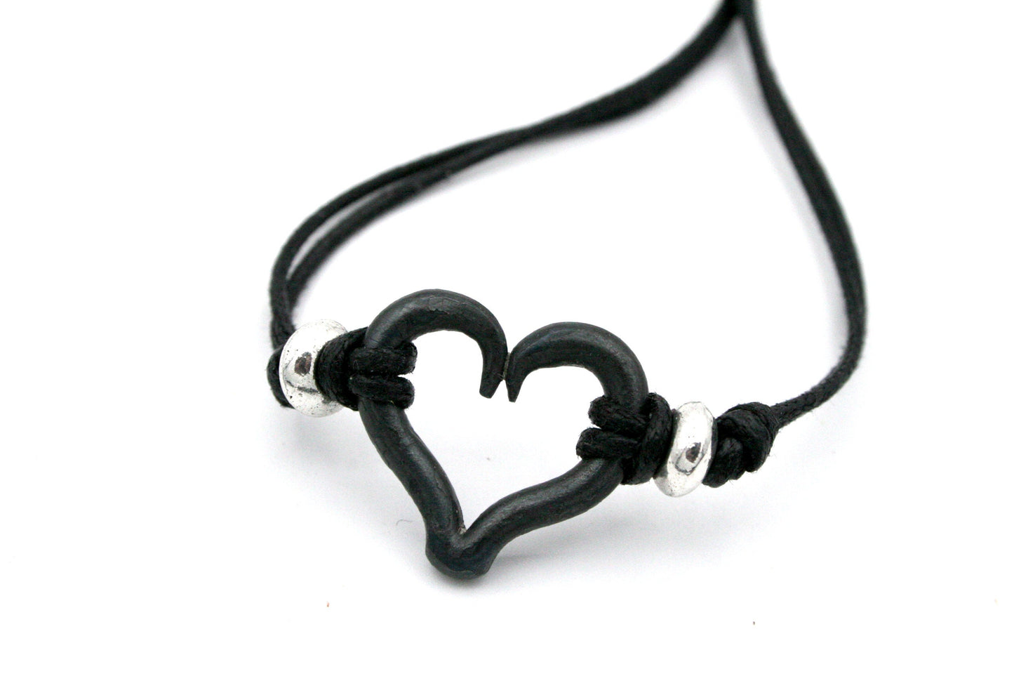 Iron Heart Bracelet with cord sides