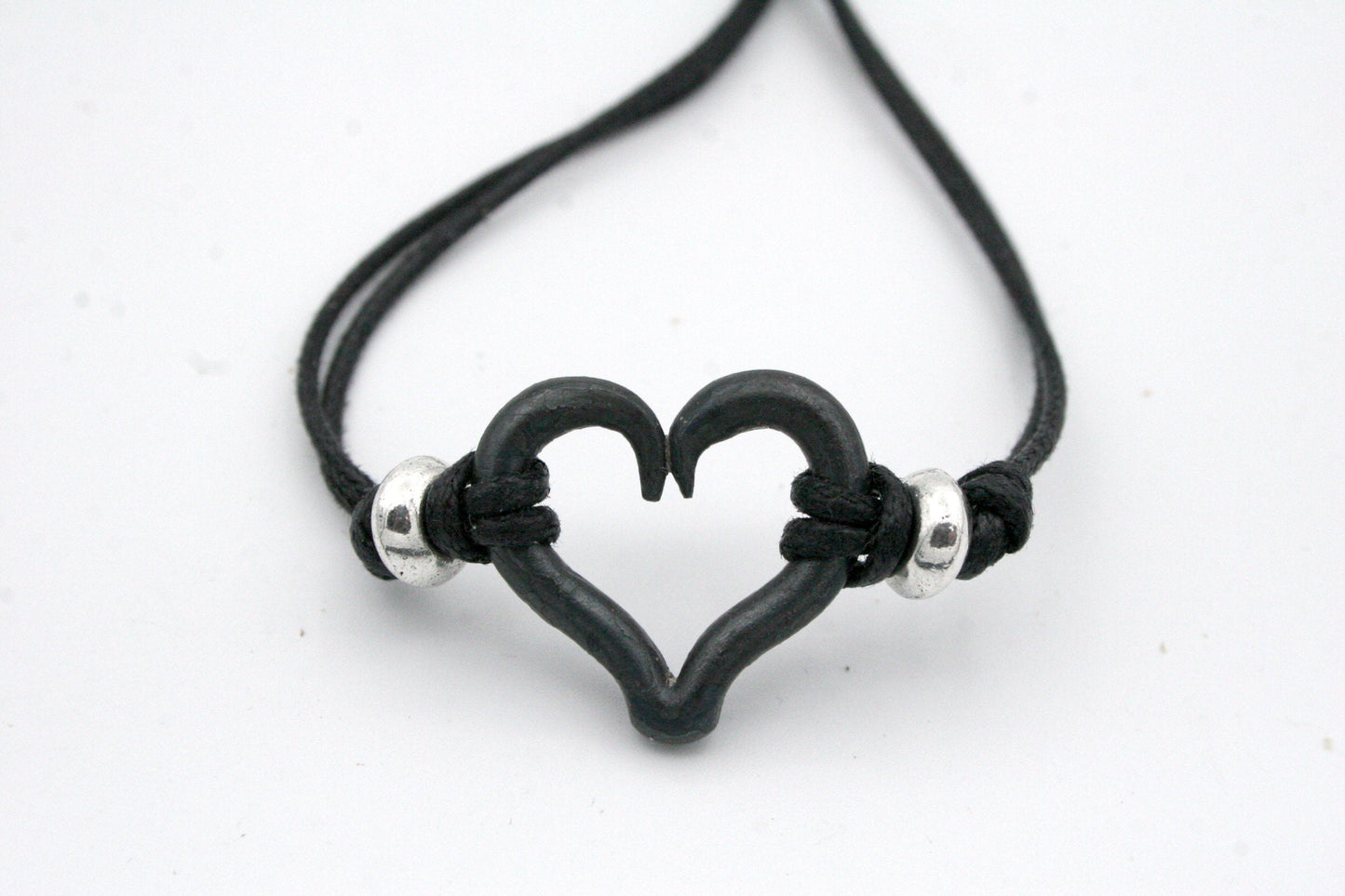 Iron Heart Bracelet with cord sides