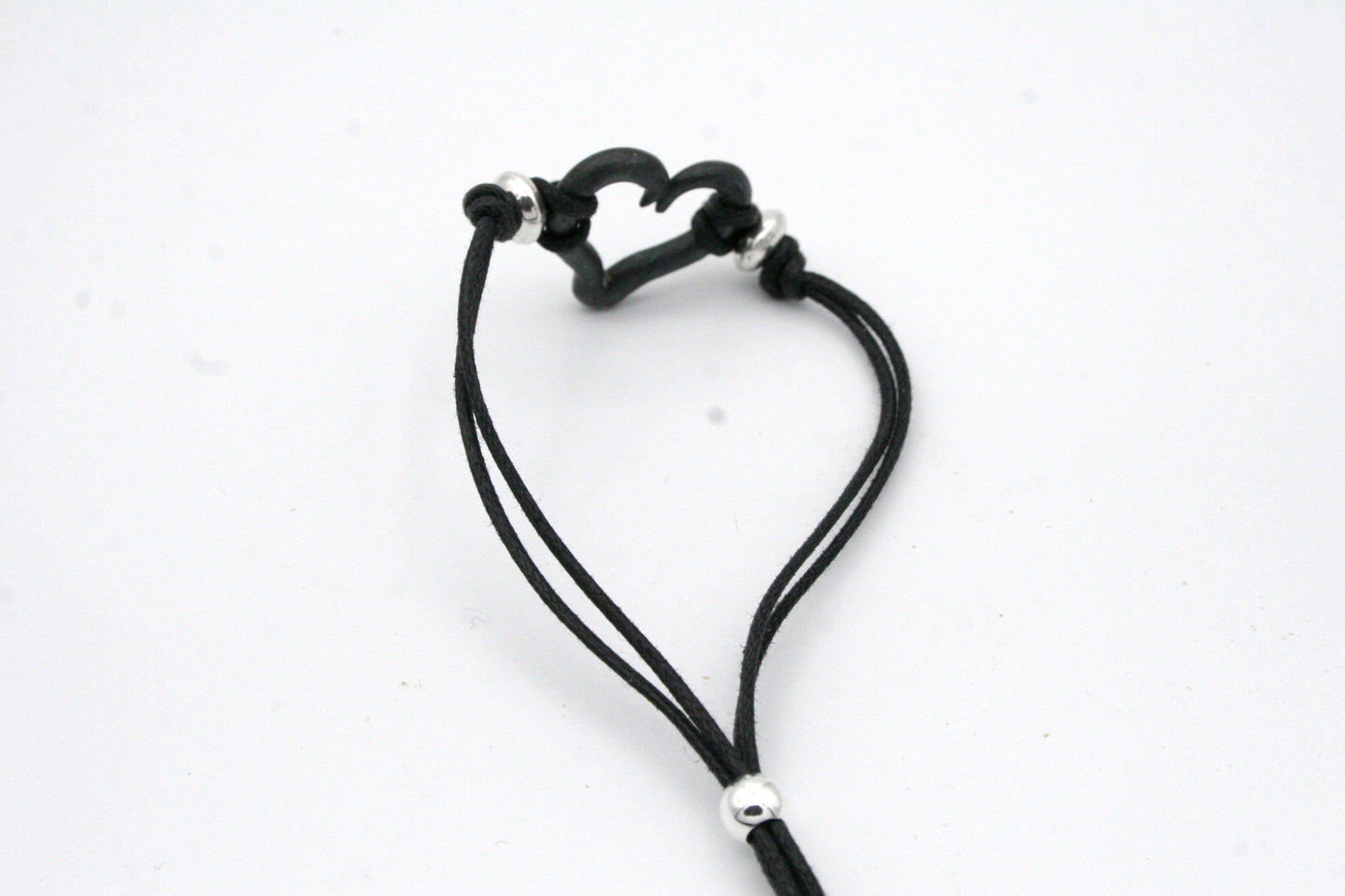 Iron Heart Bracelet with cord sides