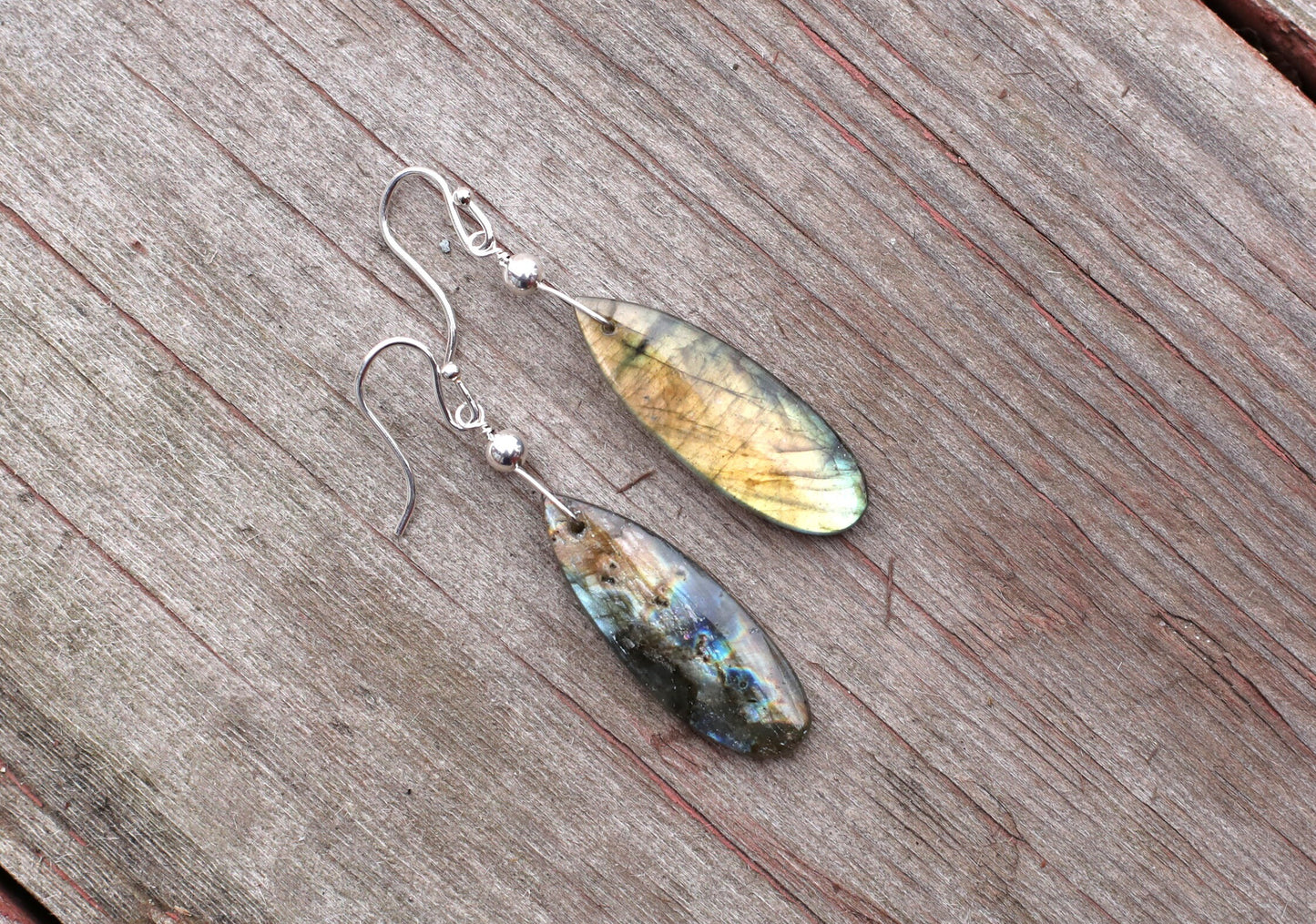 Labradorite Teardrop Earrings