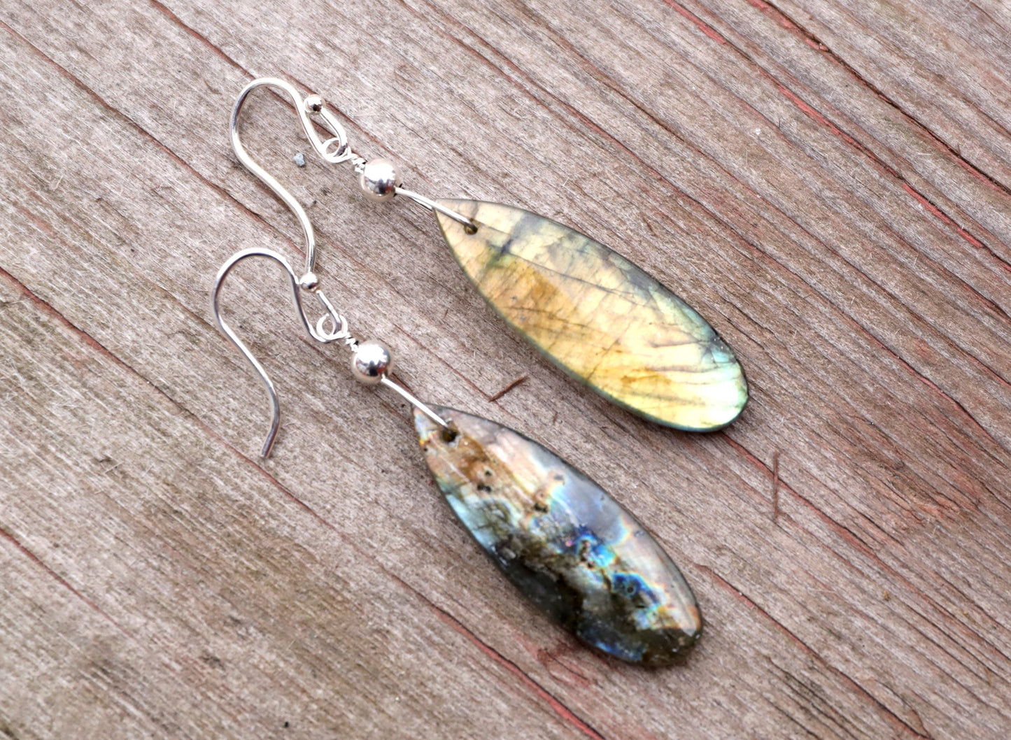 Labradorite Teardrop Earrings