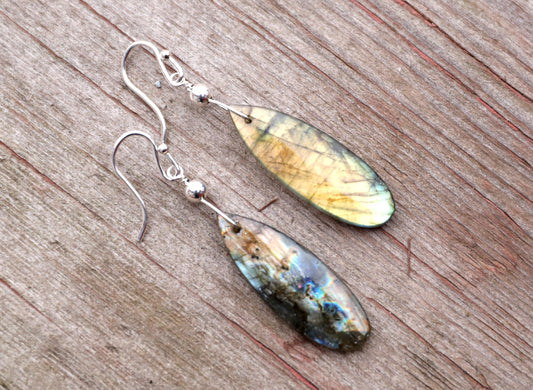 Labradorite Teardrop Earrings