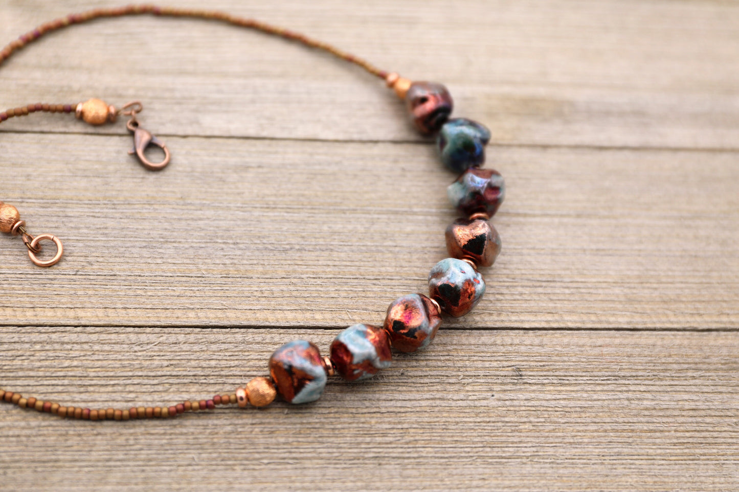 Rustic Raku Necklaces