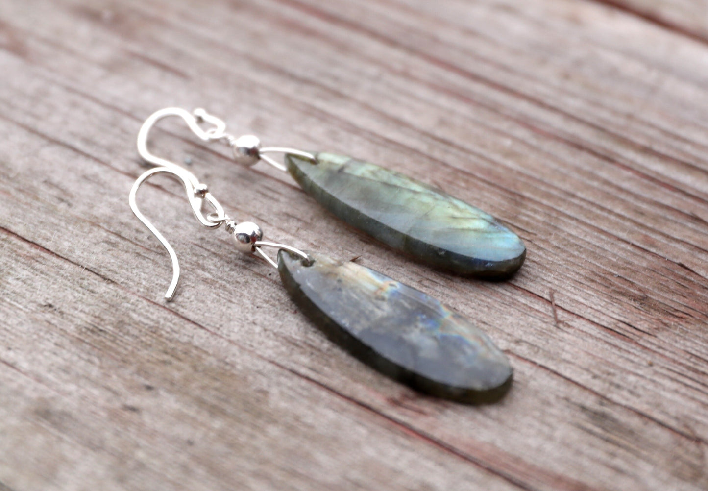 Labradorite Teardrop Earrings