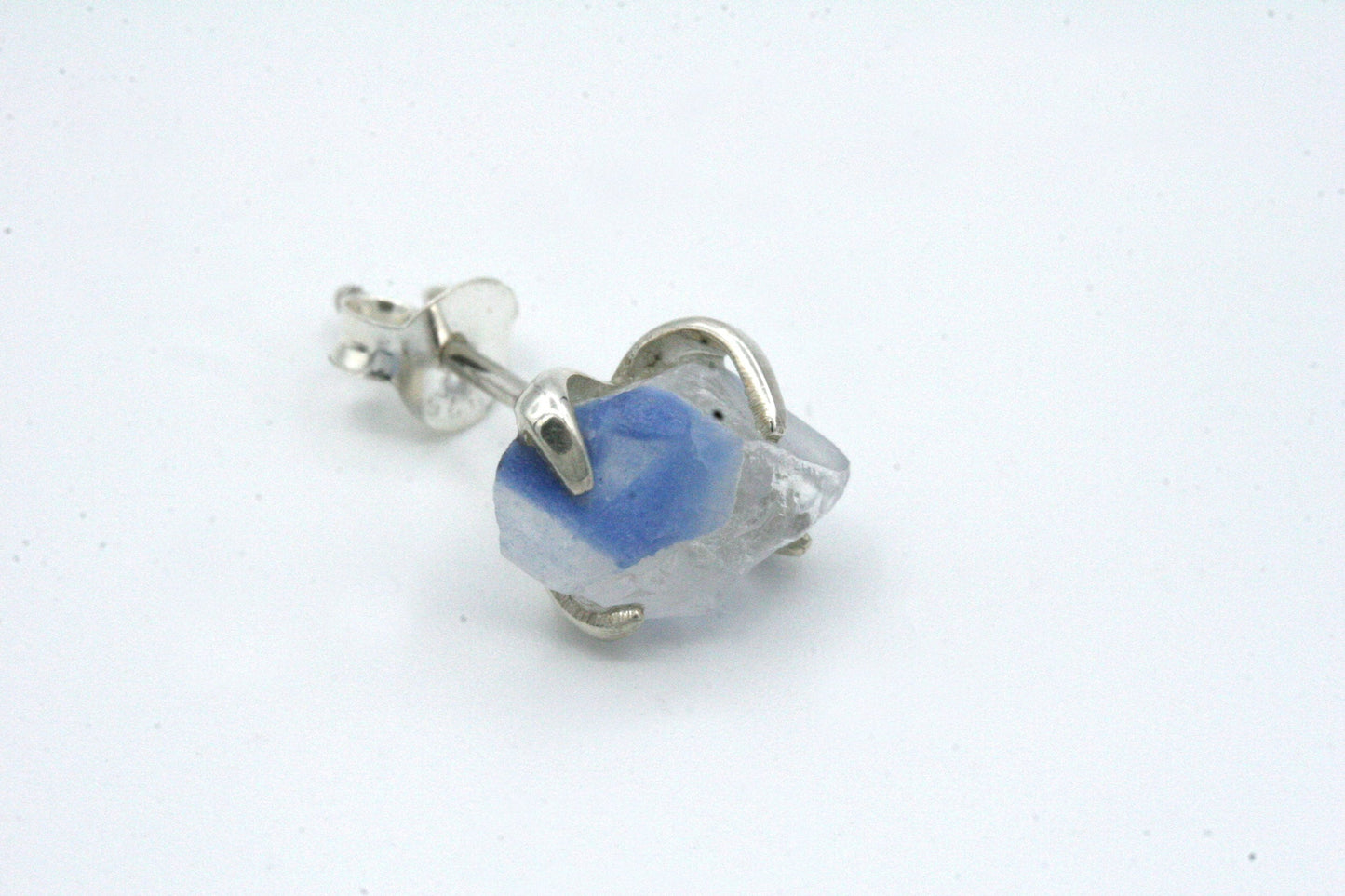 Blue Dumortierite Stud Earrings