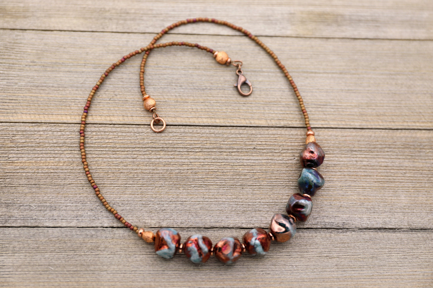 Rustic Raku Necklaces