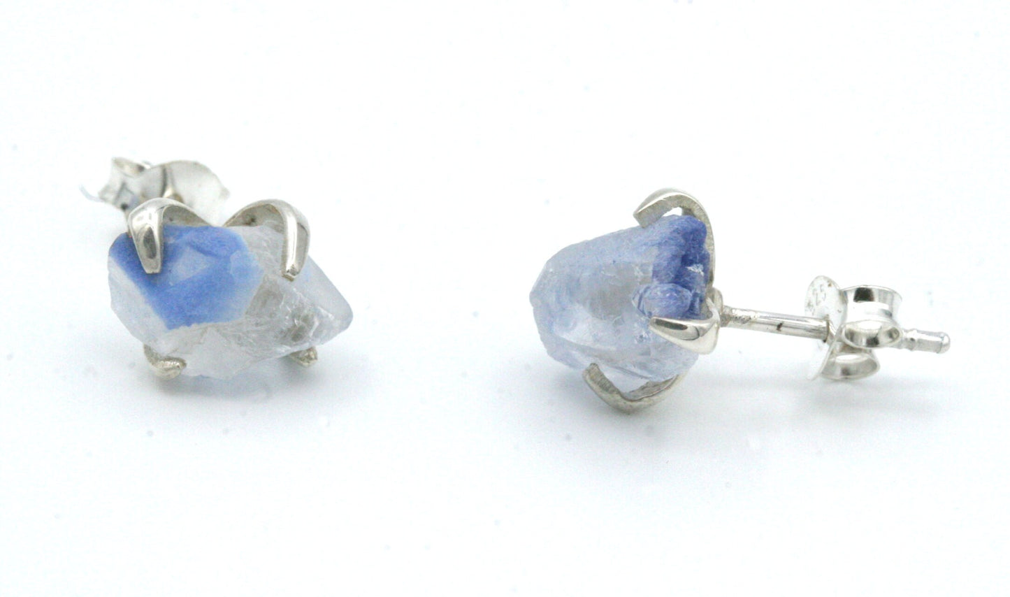 Blue Dumortierite Stud Earrings
