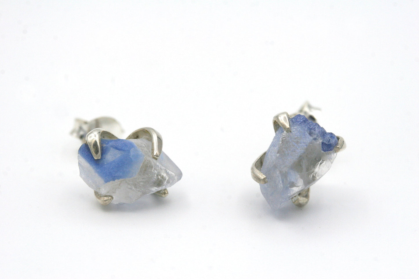 Blue Dumortierite Stud Earrings