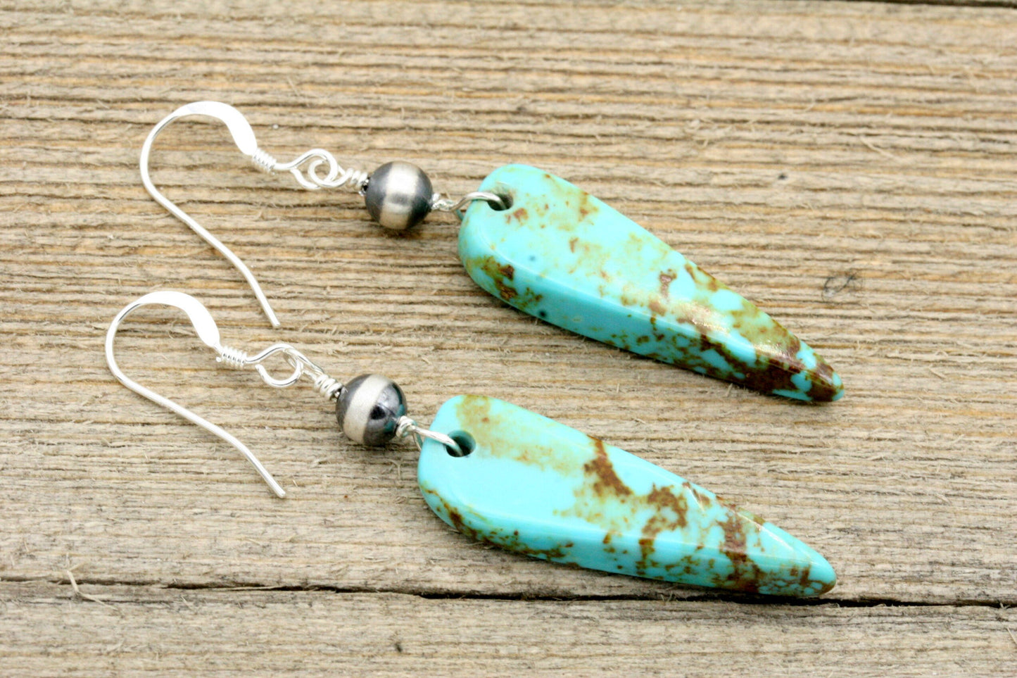 Turquoise Spike Earrings