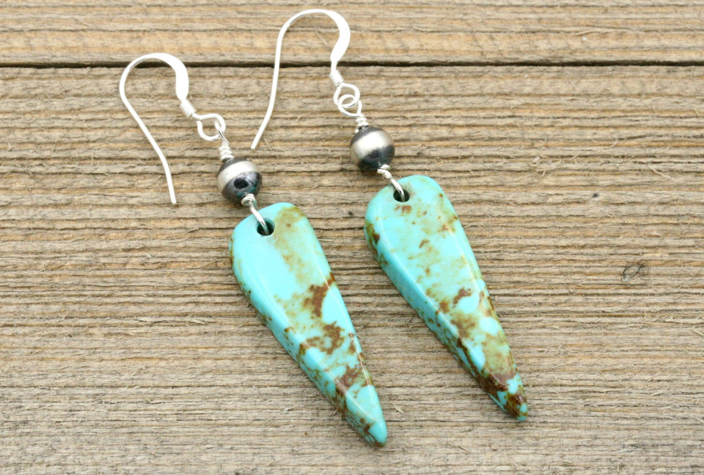 Turquoise Spike Earrings