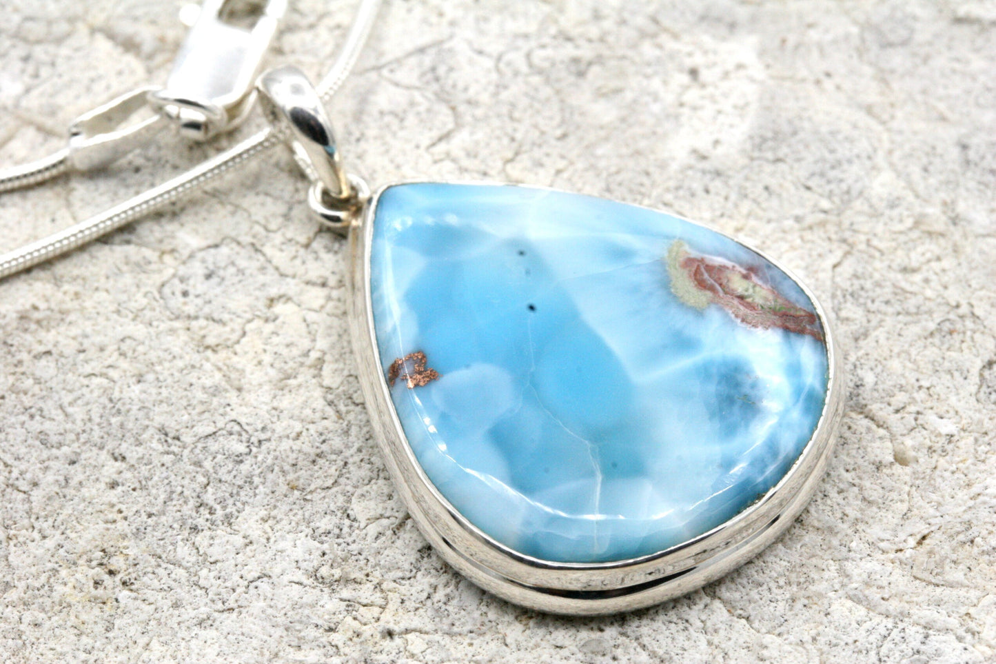 Larimar and sterling Silver Necklace