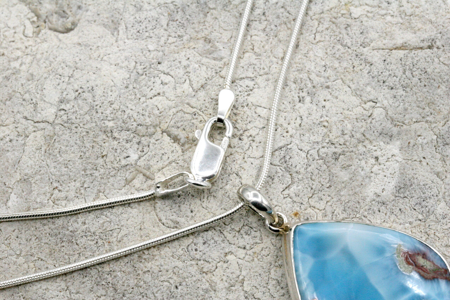 Larimar and sterling Silver Necklace