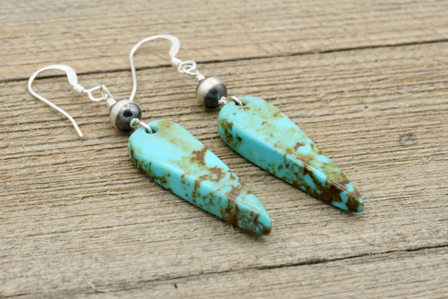 Turquoise Spike Earrings