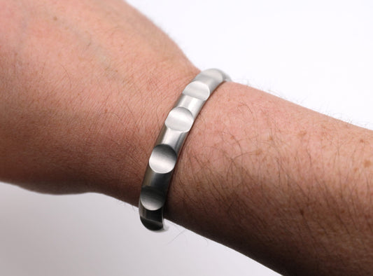 Men's Machined Steel Bracelet