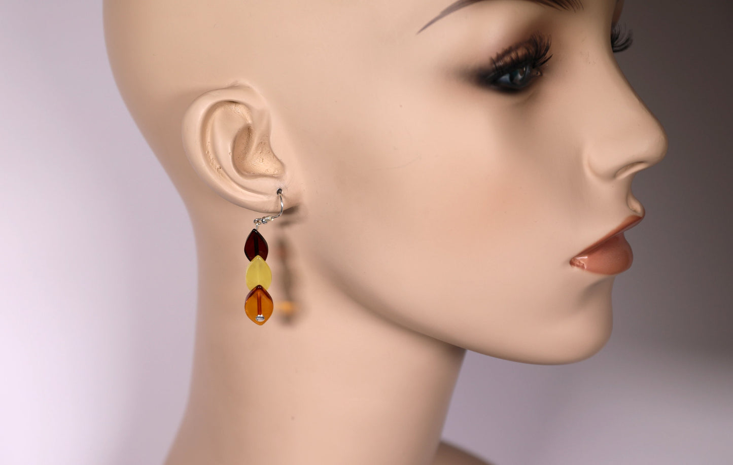 Amber Leaf Earrings