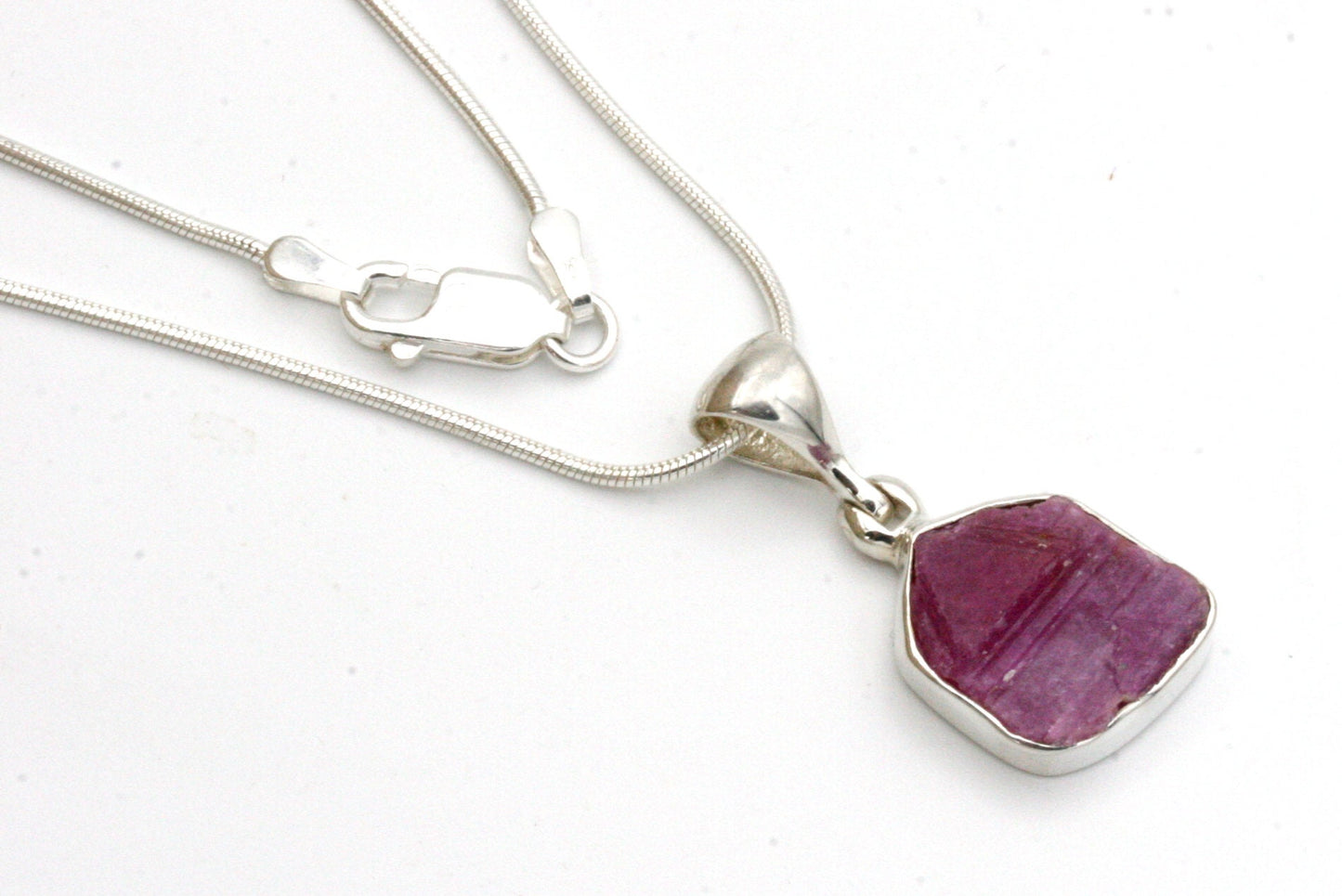 Raw Ruby Necklace