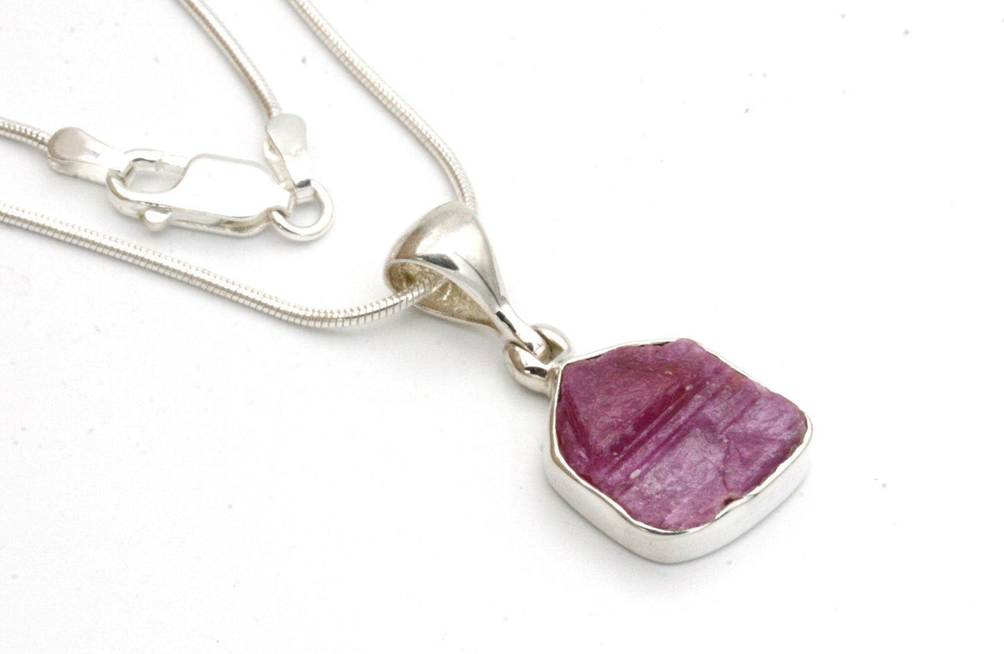 Raw Ruby Necklace