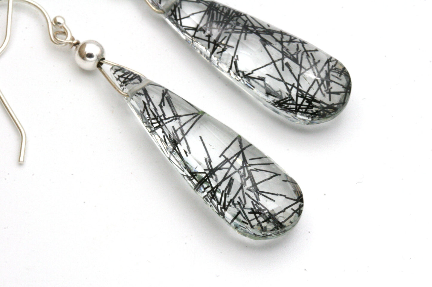 Rutilated Quartz Earrings with Sterling Silver
