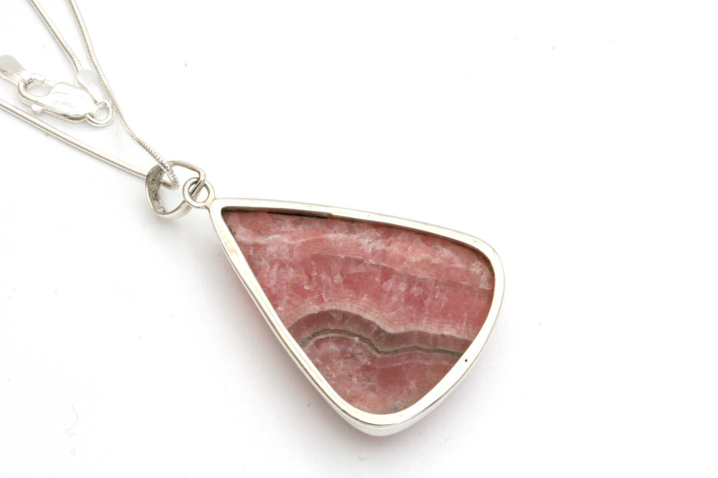 Rhodochrosite in sterling silver Pendant
