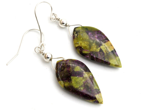 Stichtite Drop EarringsWith Sterling Sister