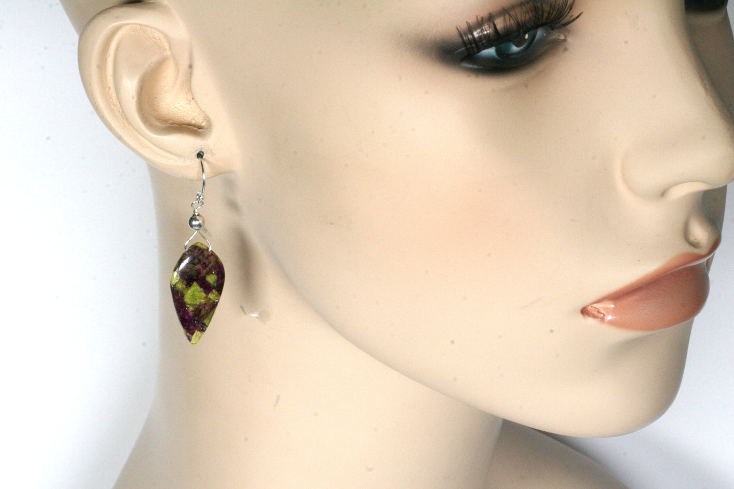 Stichtite Drop EarringsWith Sterling Sister
