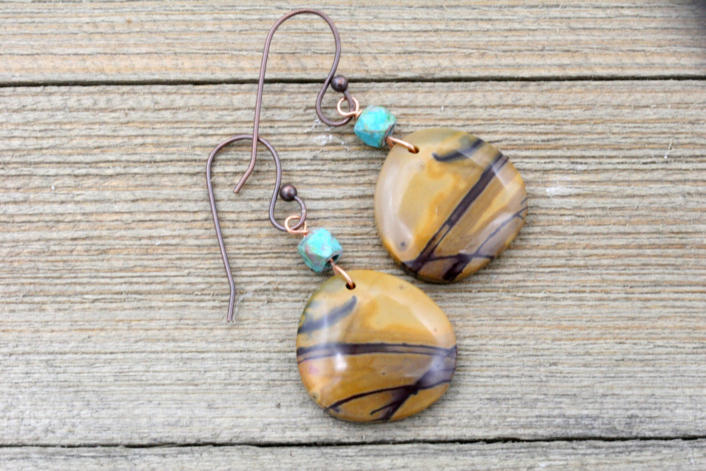 Yellow Jasper Stone Earrings
