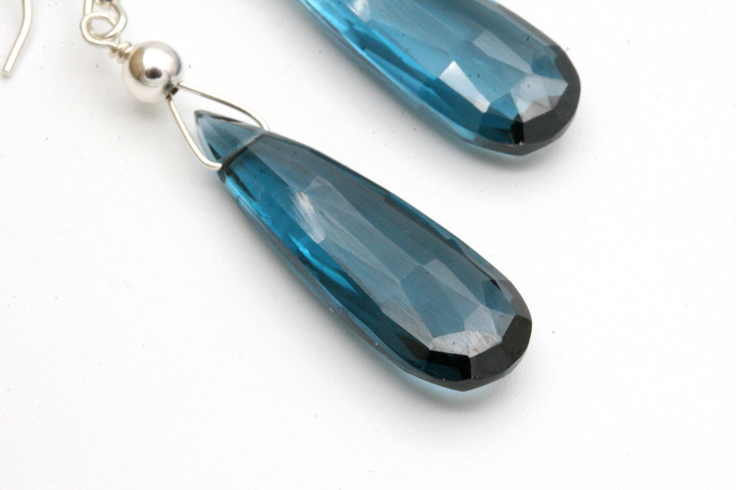 Teardrop London Blue Topaz Earrings – Sterling Silver