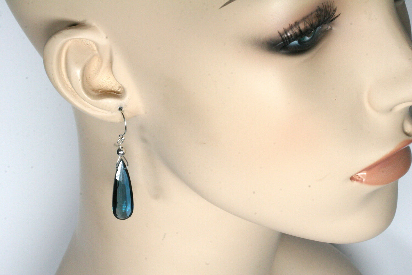 Teardrop London Blue Topaz Earrings – Sterling Silver