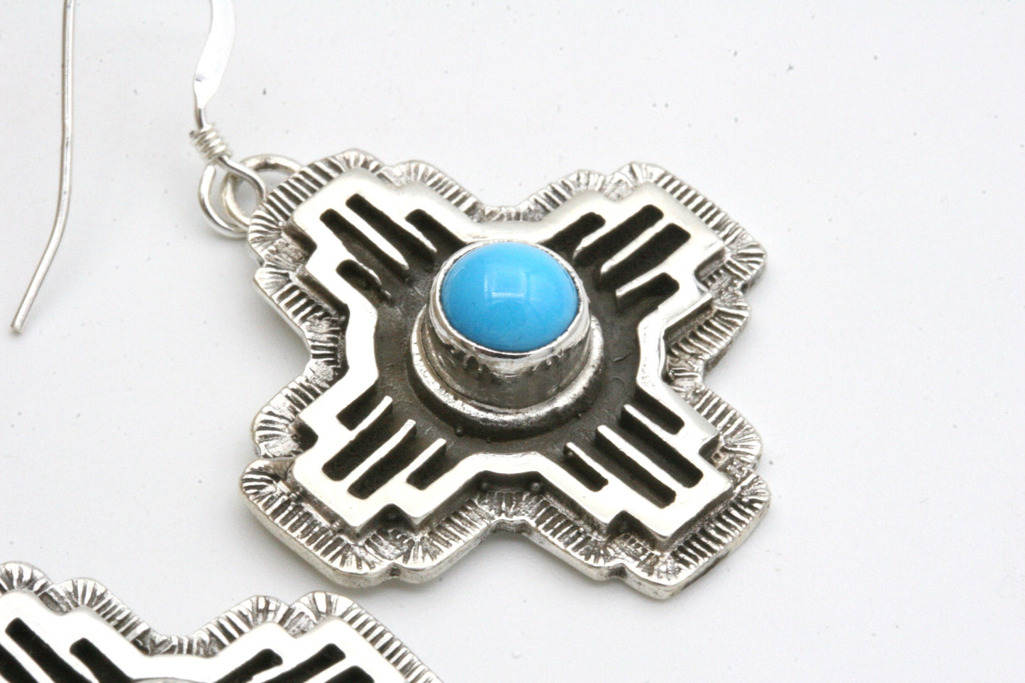 Zia Turquoise Earrings in Sterling Silver