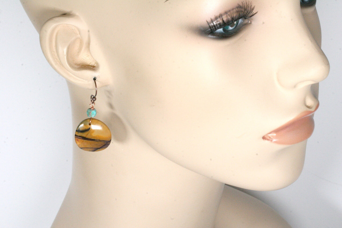 Yellow Jasper Stone Earrings