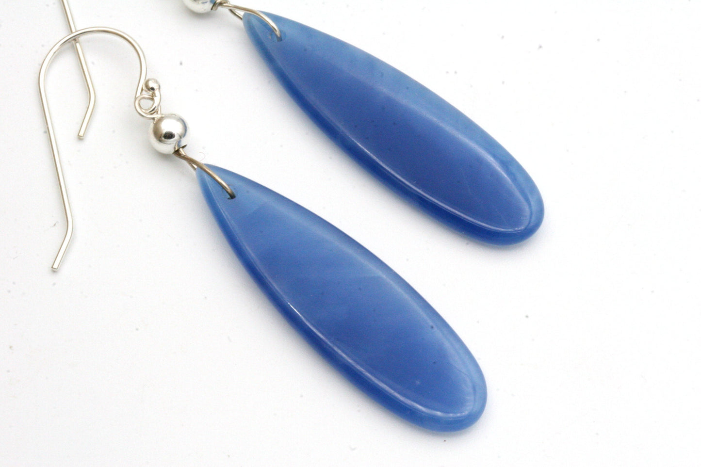 Blue Onyx Teardrop Earrings