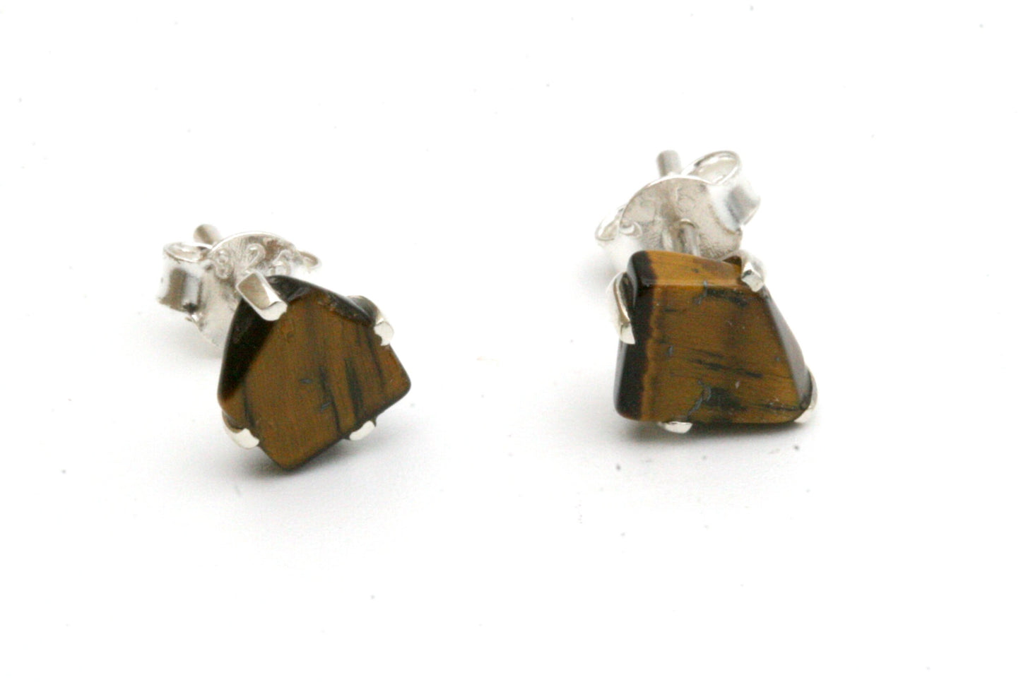 Tiger Eye Stud Earrings