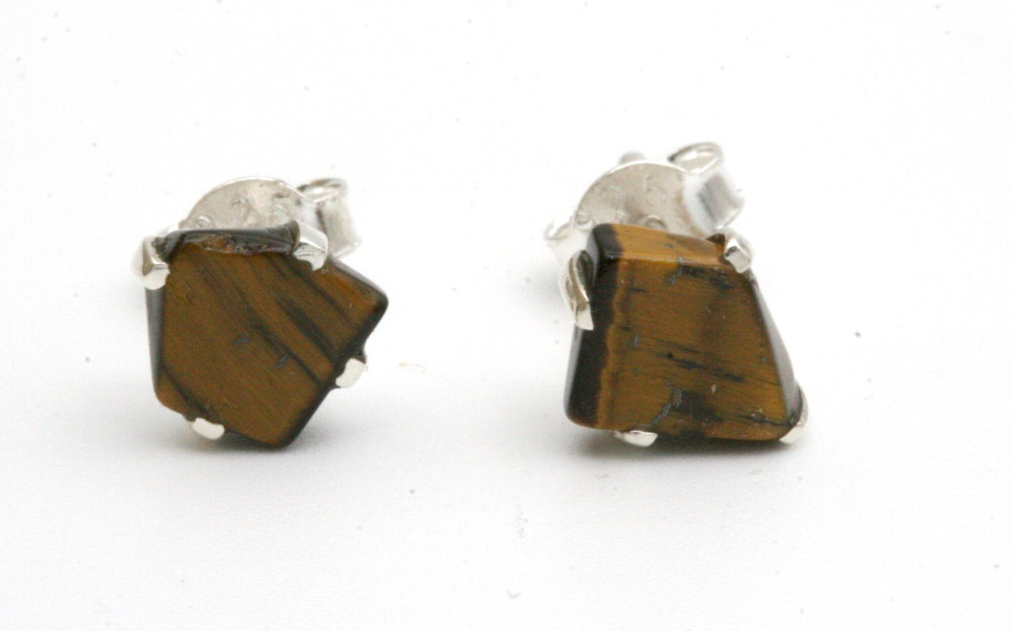 Tiger Eye Stud Earrings