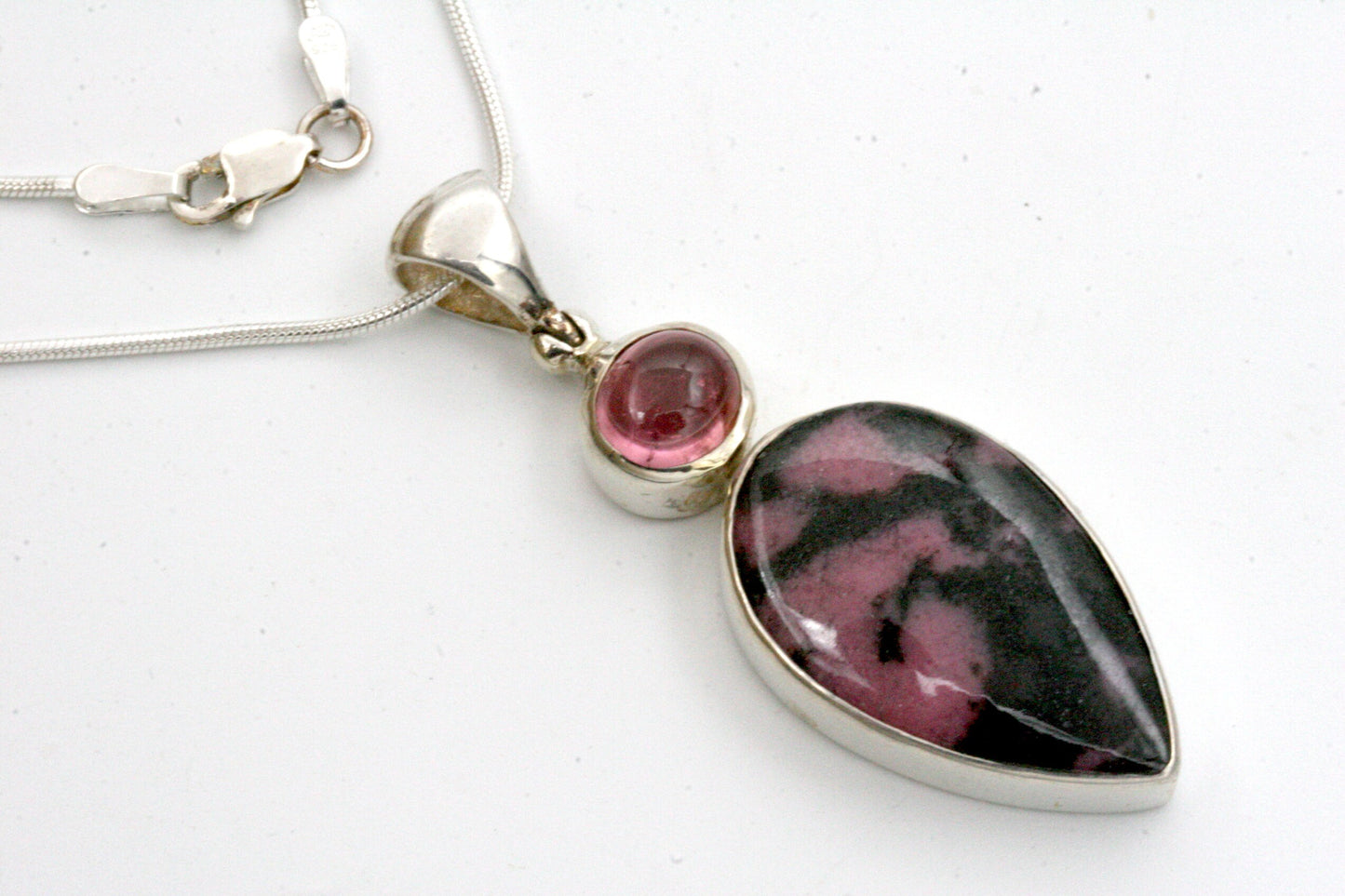 Rhodonite and Tourmaline Necklace