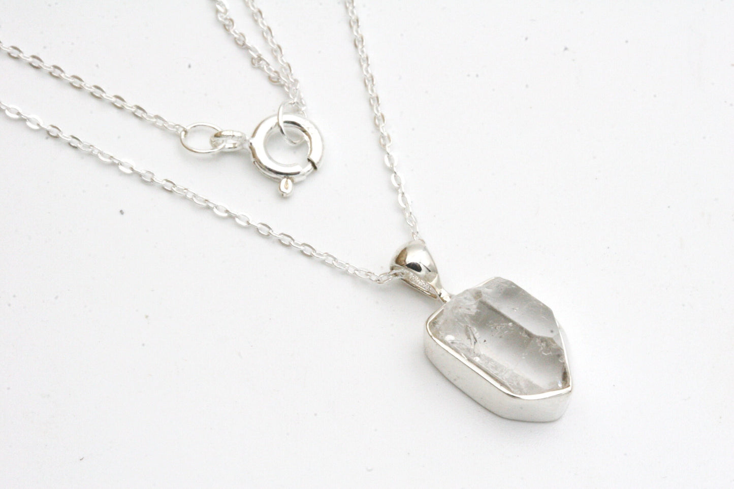 Herkimer Diamond Necklace in Sterling Silver