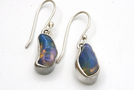 Blue Opal Drop Earrings